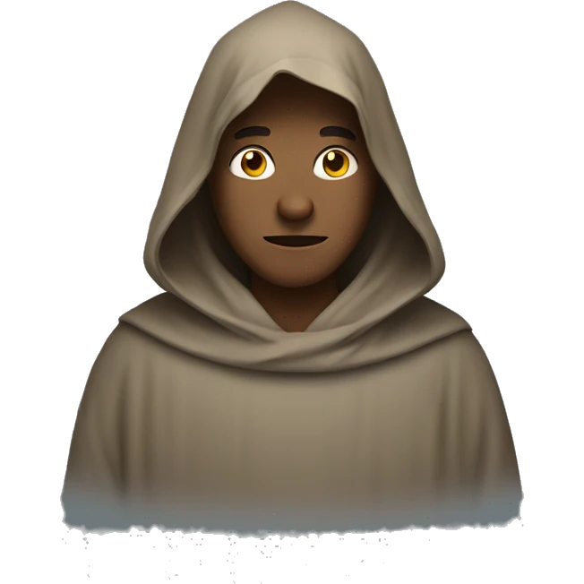 Mysterious Monk under Hood emoji