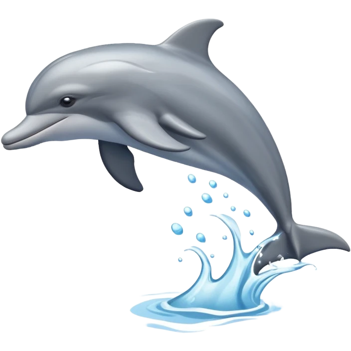 dolphin leaping out of water emoji