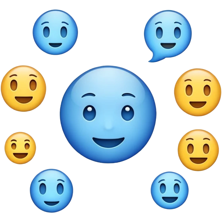 Emojis azul emoji