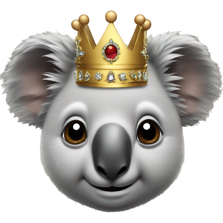 Koala bear wearing a crown with a cigarette  emoji