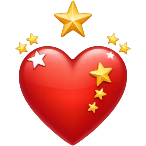 Corazón con estrellitas  emoji