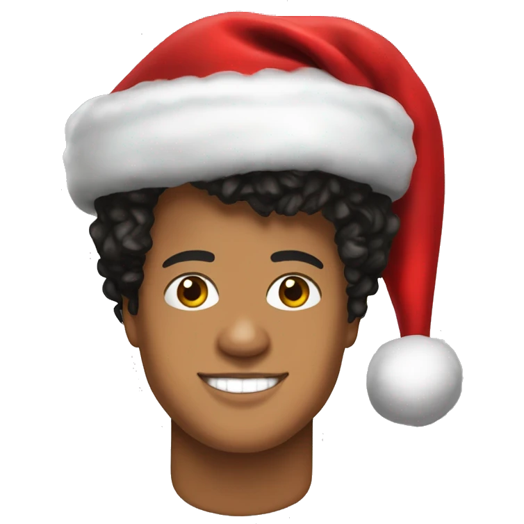 bruno mars with santa hat emoji