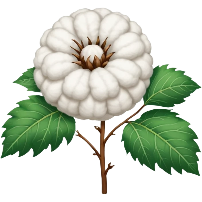Cotton plant no face emoji