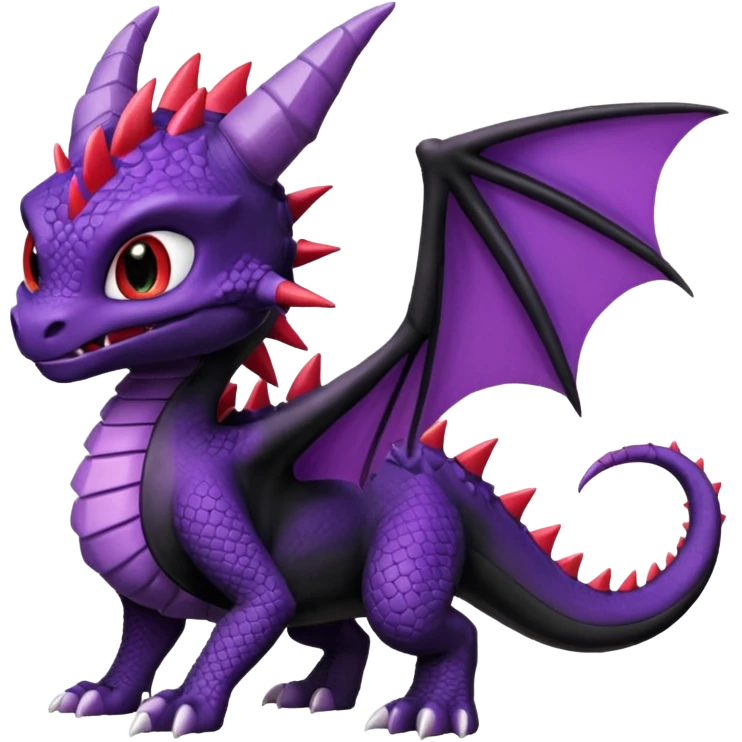 Spyro-Cynder-Toothless-Fakémon-hybrid-creature (full body)  emoji