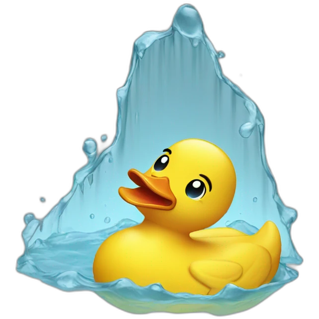 Cry laughing rubber ducky emoji