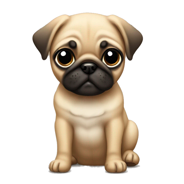 Fawn pug puppy emoji
