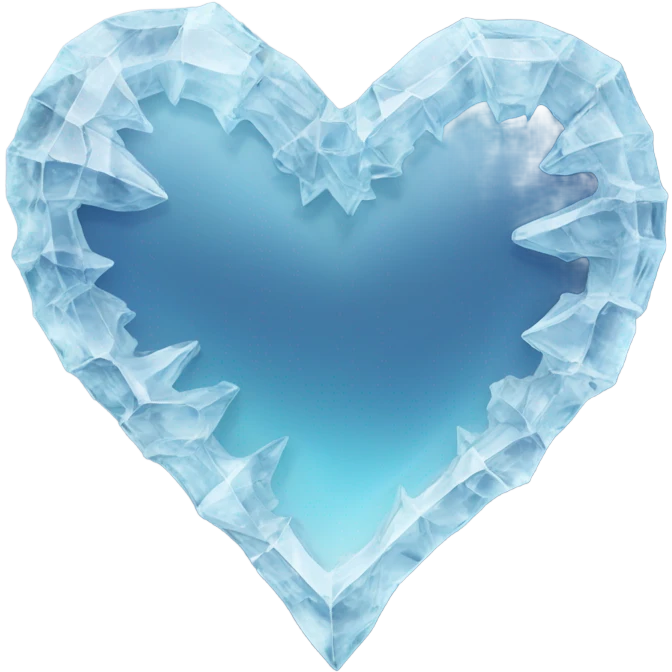 Ice heart emoji