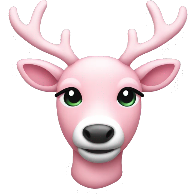 Light pink reindeer  emoji