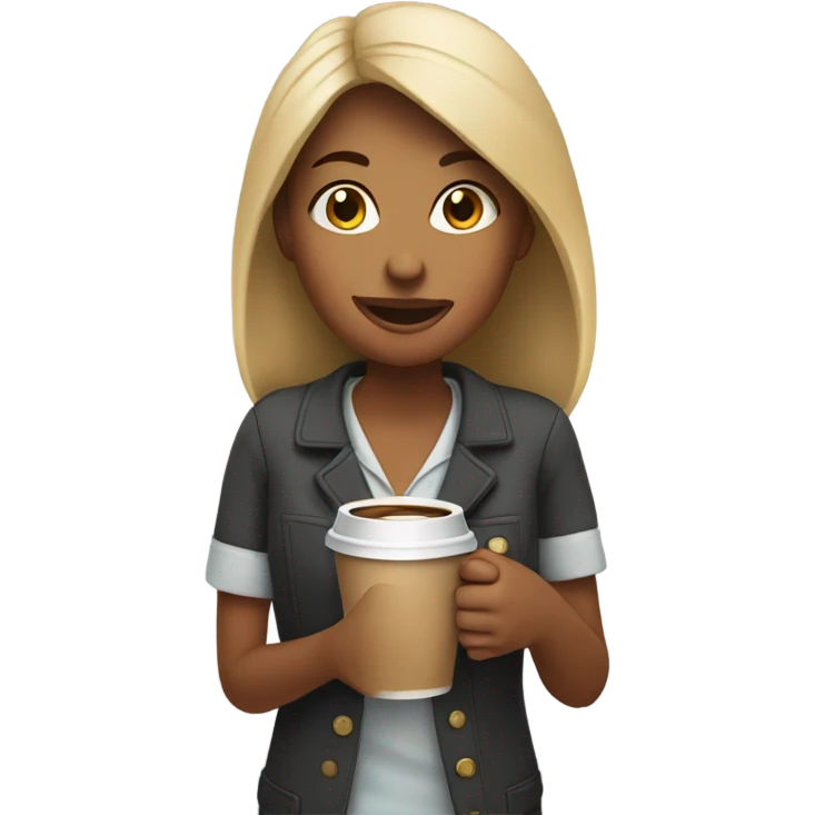 girl with a coffee  emoji