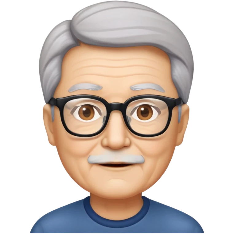 "- Nam
- 70 tuổi
- Da trắng, tóc mái chéo
- Mặt vuông
- Đeo kính
" emoji