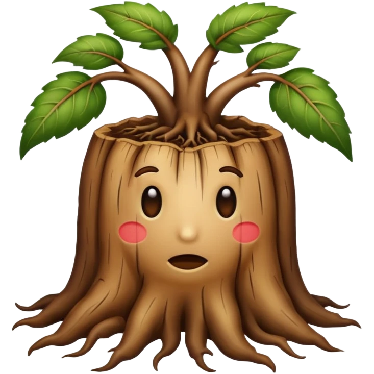 thick brown root emoji