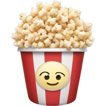 Cute popcorn bucket emoji
