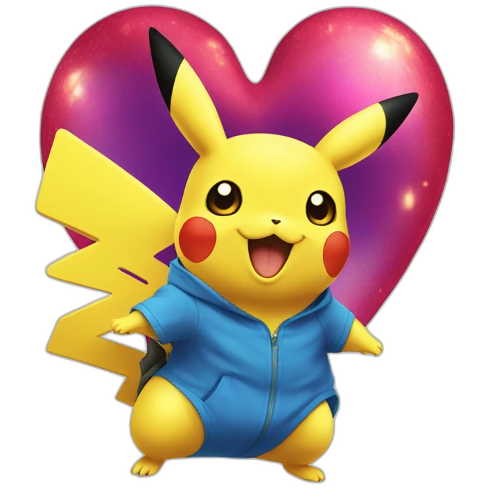 Pikachu coeur emoji
