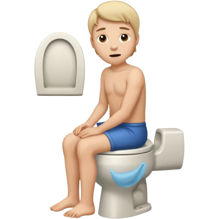 Pooping on a toilet emoji