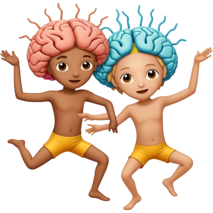 Last two brain cells dancing emoji