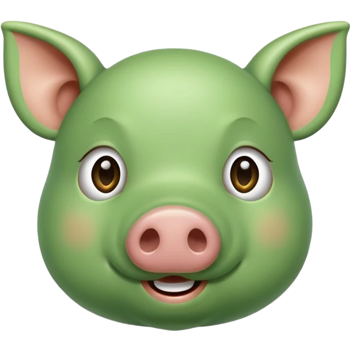 Green pig nose emoji