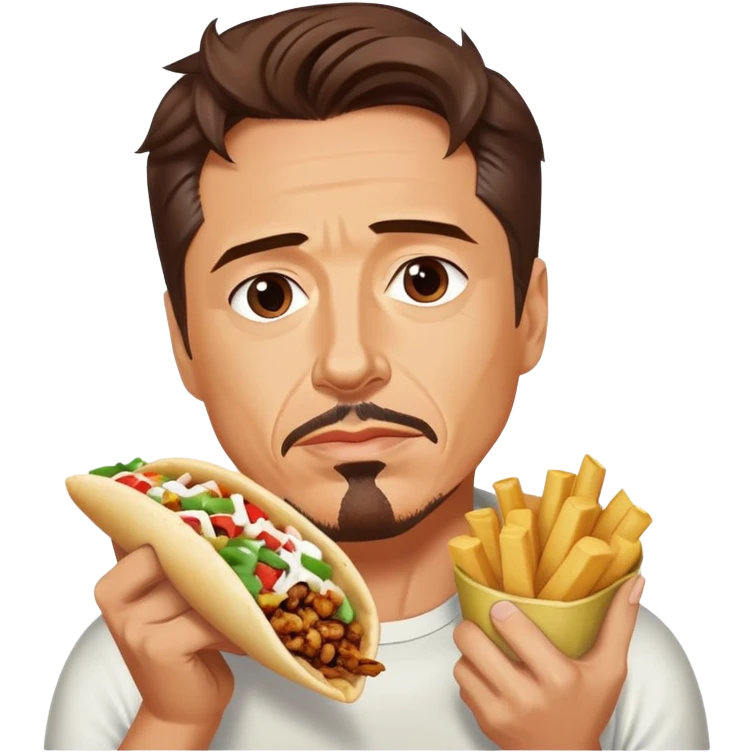 Tony Stark eats shawarma. emoji