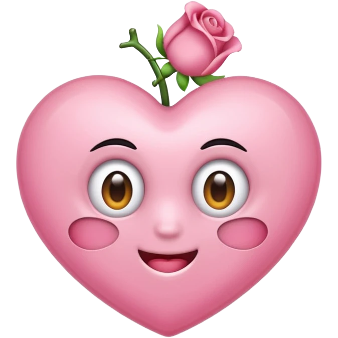 Um coração cor de rosa claro enormee, e atenção com vários acessórios super fofoss emoji