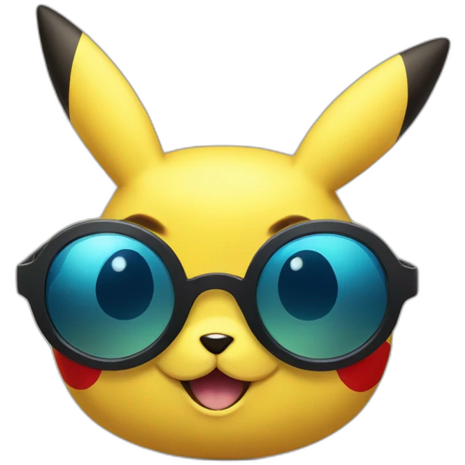 Pikachu with sunglasses emoji