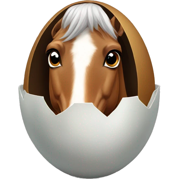 Horse in an egg emoji