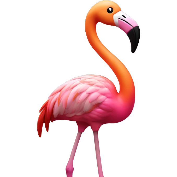 flamingo on fire with pink smoke  emoji
