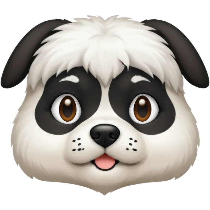 dog white with black face and shor hair emoji