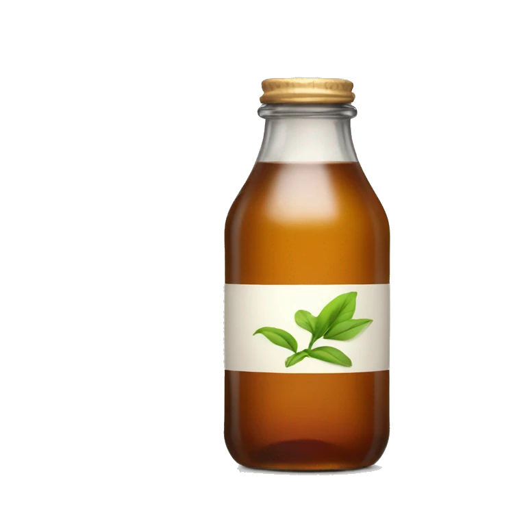 glass bottle with tea emoji