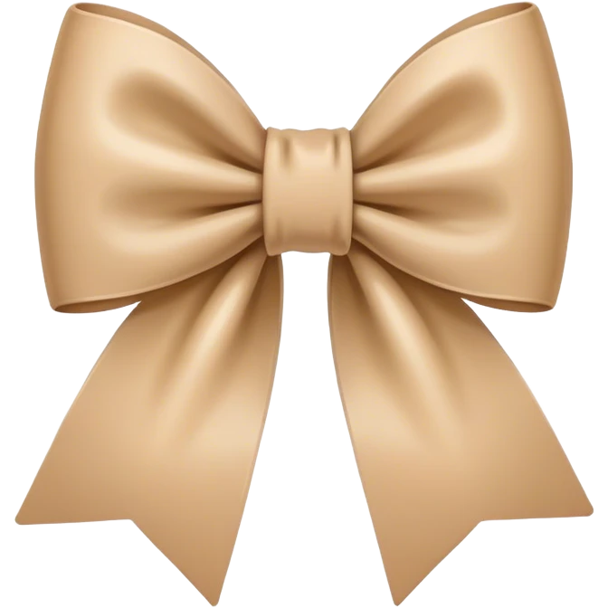 Beige bow emoji