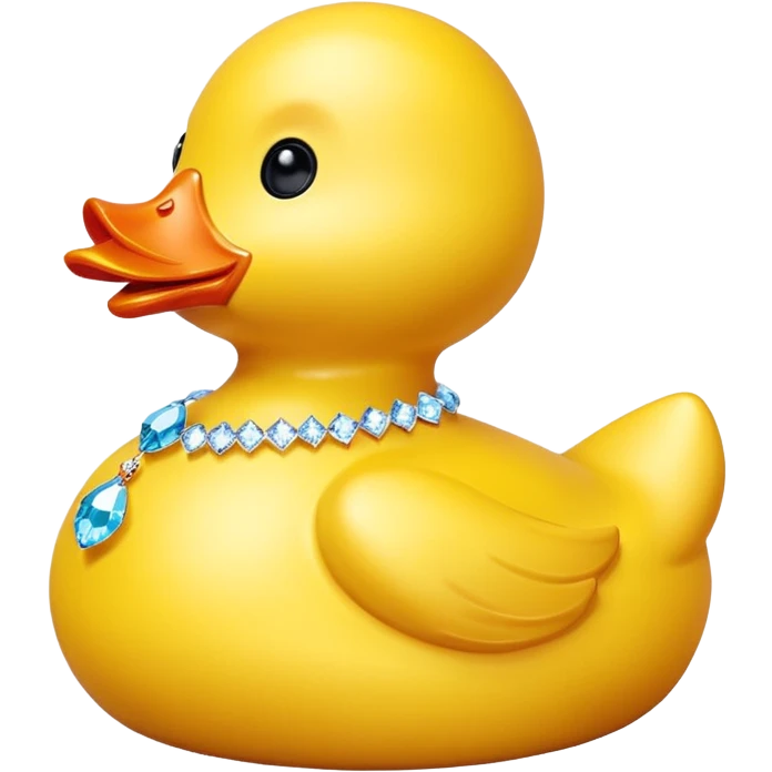 yellow Rubber duck made from Swarovski Crystal emoji
