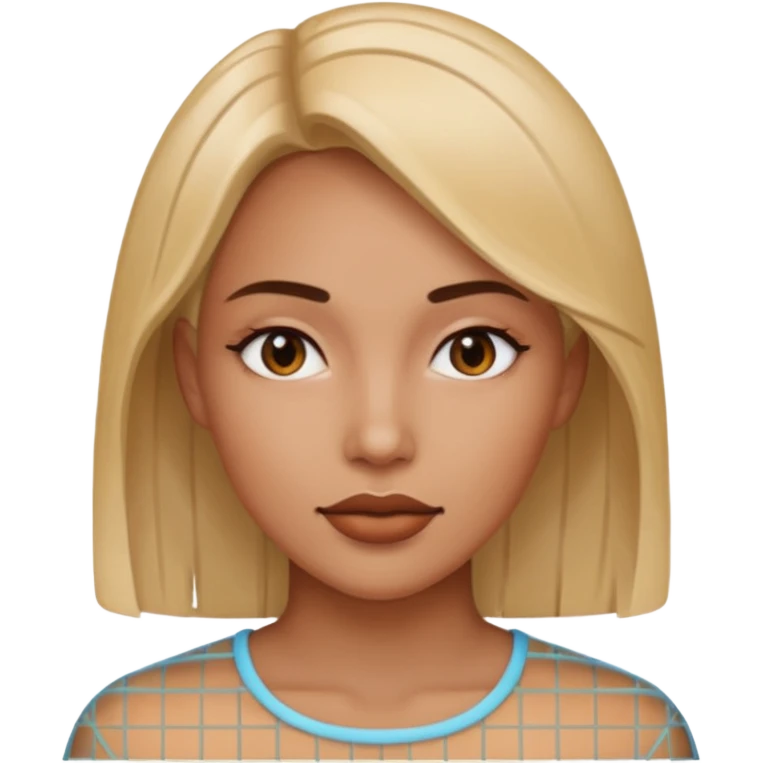 overlapping images, one realistic and one digital grid emoji