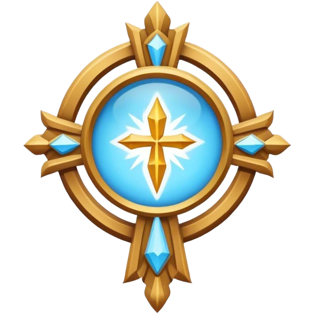 Apostle's emblem with a touch of light blue emoji