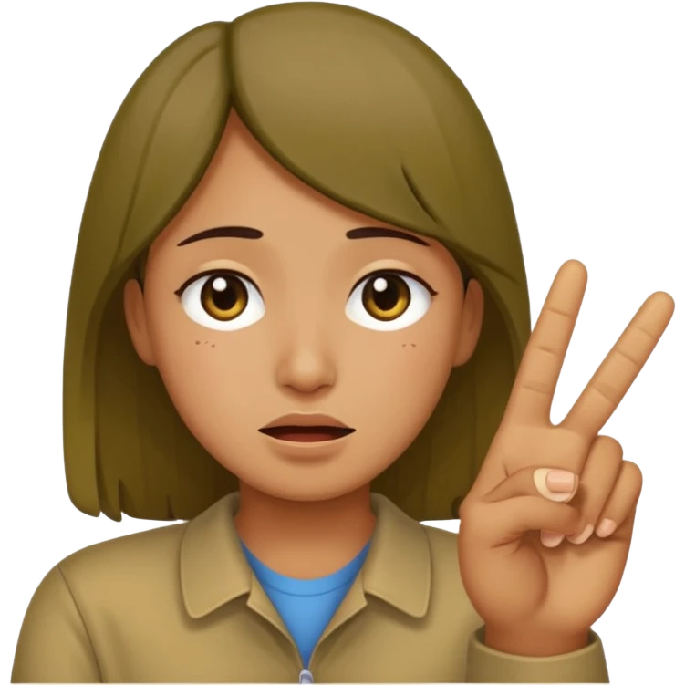 😭✌🏻 emoji