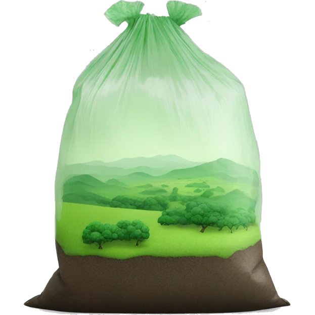 green pland in plasic bag emoji