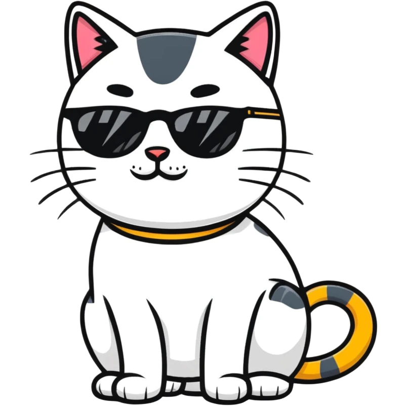 Cat with sunglasses emoji