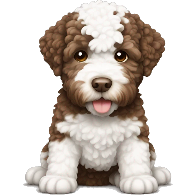 Lagotto romagnolo brown and white  emoji
