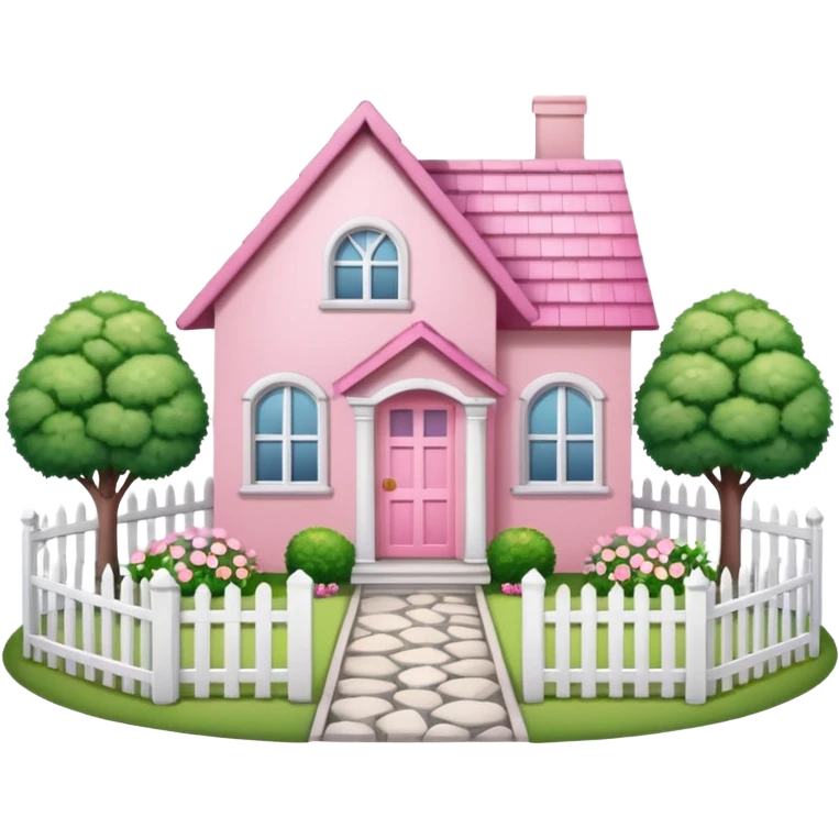 Pink cute House emoji