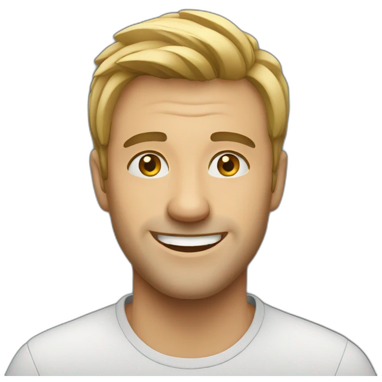 European man smiling emoji