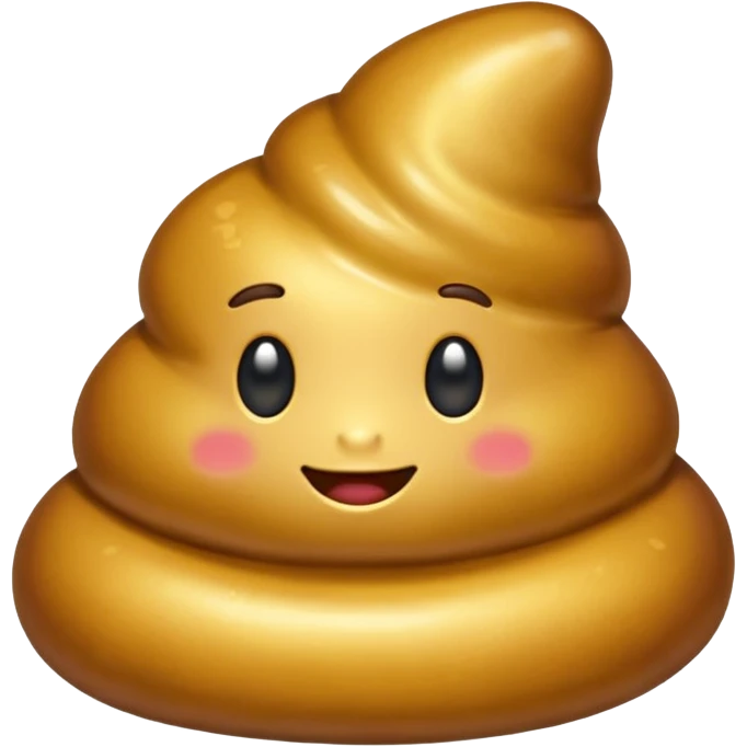 A golden poop
 emoji