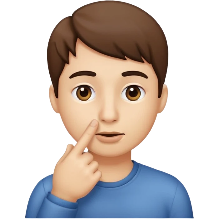 Finger on nose emoji