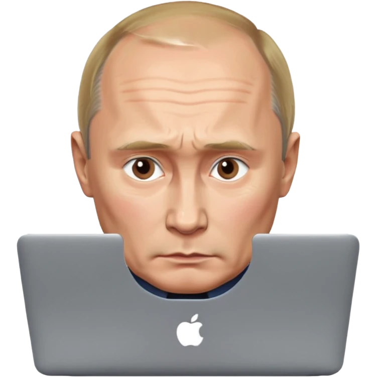 Putin with laptop emoji