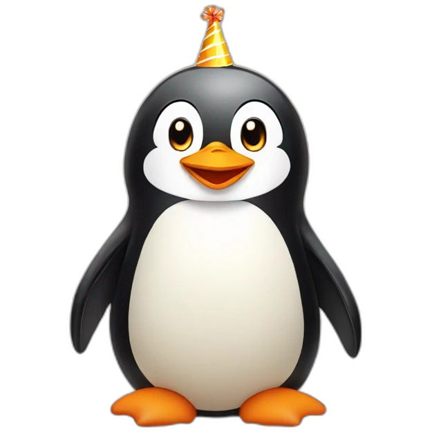 Cute penguin wishing happy Birthday  emoji