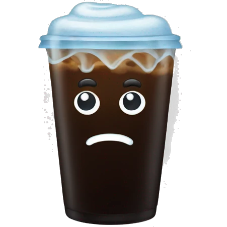 Iced black coffee emoji