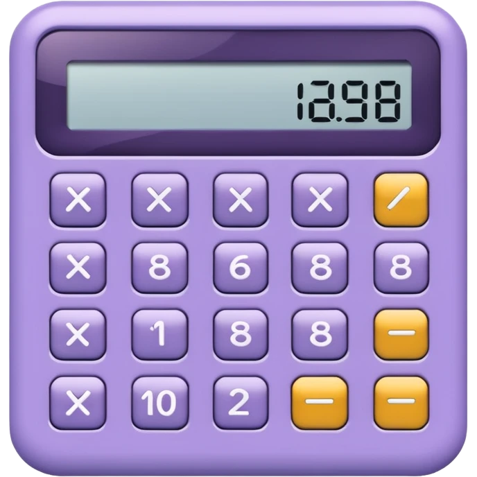 blank blueish LILAC CALCULATOR emoji