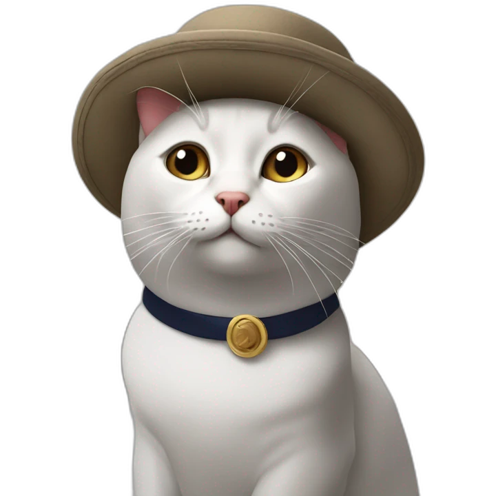French cat with a berret hat in Paris  emoji