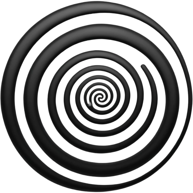 Make a hypnosis black and white spiral emoji