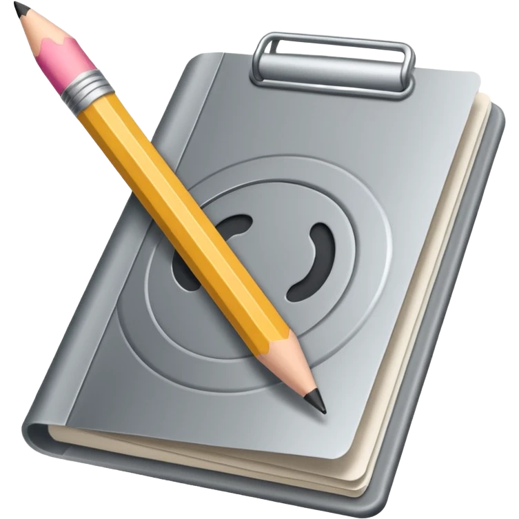 editing icon with pencil and paper emoji
