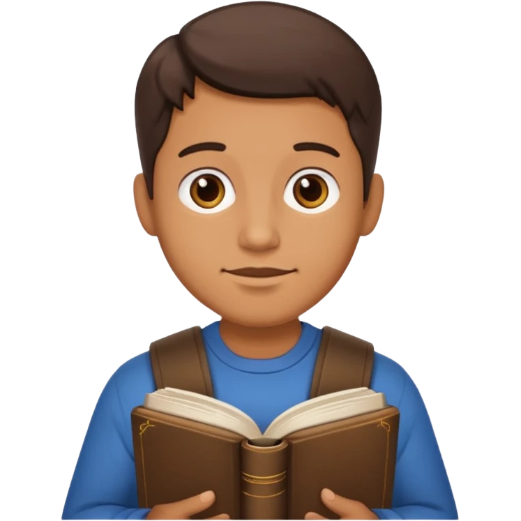 a man holding a bible emoji
