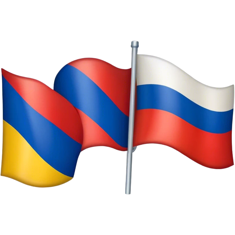 Flag of Russia combined with Romania emoji