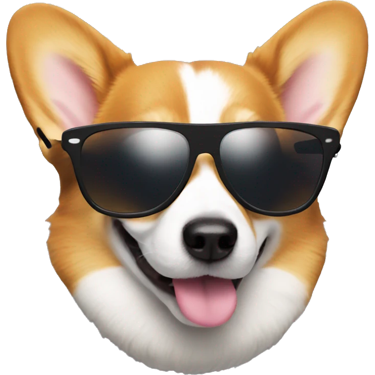 Corgi with sunglasses emoji