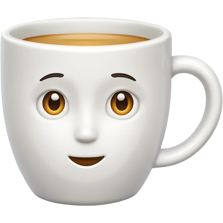 Empty white cup without face emoji
